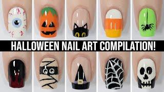 Nail Art For Halloween  Cute & Easy Nail Design Compilation For Halloween!