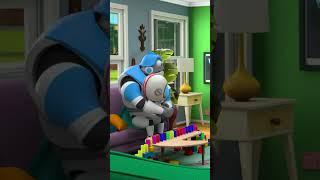 Protect the Dominoes! | ARPO the Robot | #shorts #arpo #robots