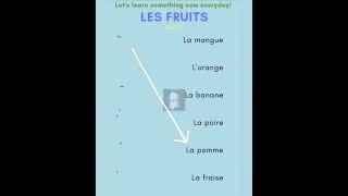 LES FRUITS-FRUITS#ajfrancais #alikajain #learnfrenchavecmoi #fruits #fruit #french #français #insta