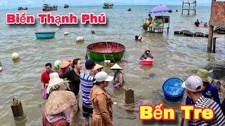 Biển Thạnh Phú Bến Tre Du Khách Đông Đúc Hải Sản Tươi Sống Giá Rẻ Giật Mình | Khương Nhựt Minh