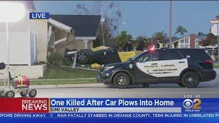 1 Killed, 2 Hospitalized After Crash Into Simi Valley Home