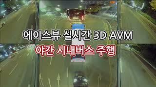 에이스뷰 실시간 3D AVM 야간 시내버스 주행