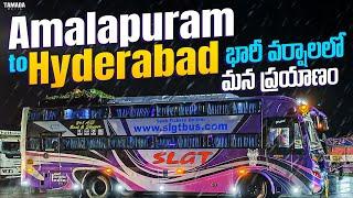 AMALAPURAM TO HYDERABAD BUS JOURNEY|SLGT TRAVELS AC SLEEPER BUS JOURNEY|TELUGU BUS VLOG|TAMADA MEDIA