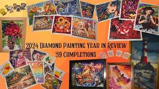 2024 Diamond Painting Year in Review - 39 Finishes and 18 Unfinished Works in Progress