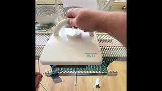LK150 Knitting machine, knitting using an Intarsia Carriage
