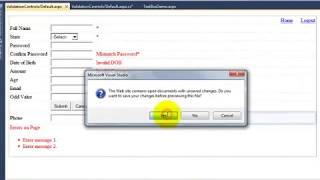 DotNet School - ASP.NET - Validation Controls Part 8
