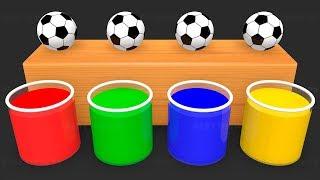 Learn Colors with Surprise Soccer Balls #h - Magic Liquids for Children Toddlers