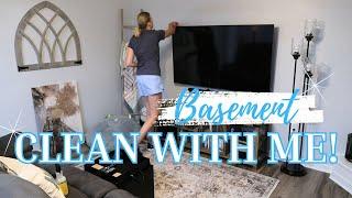 BASEMENT CLEAN WITH ME | MAJOR CLEANING MOTIVATION