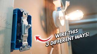 How To Wire A Single Pole Light Switch Circuits 3 Different Ways (2022) DIY Tutorial For Beginners!