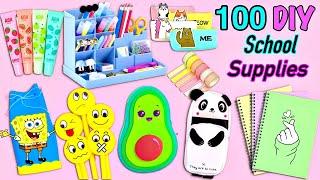 100 DIY SCHOOL SUPPLIES IDEAS - Back To School Hacks And Crafts