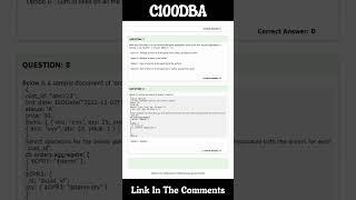 C100DBA Exam Dumps With Practice Questions - Free Download