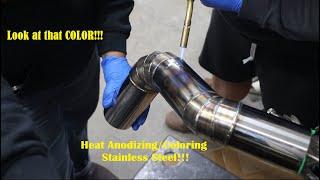 How to Heat Flame Stainless steel to get awesome blue and purple colors!!!!