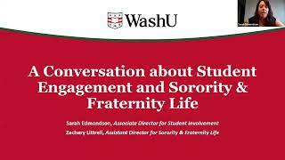 A Conversation about Student Engagement & Sorority & Fraternity Life