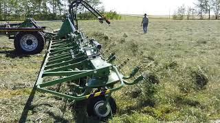 Krone KWT 2000 Tedder At Work in Hay and Forage!