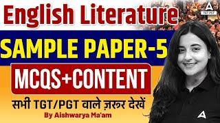 English Literature For TGT/PGT Exams 2024 | English Literature Sample Paper -5 By Aishwarya Ma'am