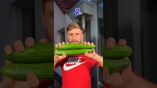 Guess how many cucumbers this challenge took! #shorts #asmr