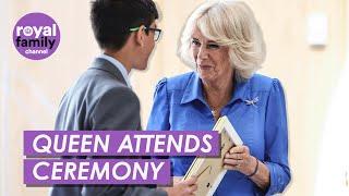 Jubilant Queen Camilla Presents Literary Awards to Students in Sydney