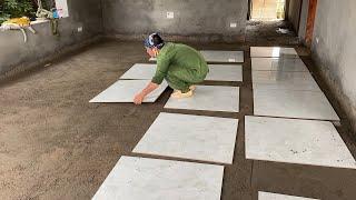 Easy Construction Living Room Floor With Ceramic Tiles - Install Floor Tiles Correctly