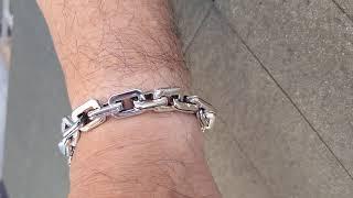 Sterling Silver Bike Chain Bracelet