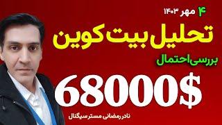 تحلیل بیت کوین امروز : بررسی احتمال 68000 دلاری بیت کوین