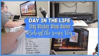 BEHIND THE SCENES OF AN ETSY STICKER SHOP | DAY IN THE LIFE OF A STICKER SHOP OWNER