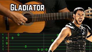 Gladiator Theme - Simple Fingerstyle Guitar Tab Tutorial #easytabs