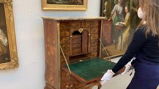 A highly important writing desk by Abraham Roentgen