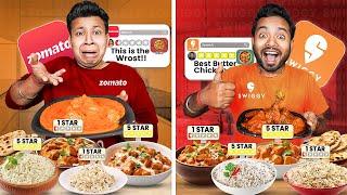 Zomato & Swiggy Highest vs Lowest rated Butter Chicken with Butter Naan Battle | Mukbang