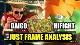 Just Frame Analysis! - Daigo Umehara (Guile) vs HiFight (Blanka)