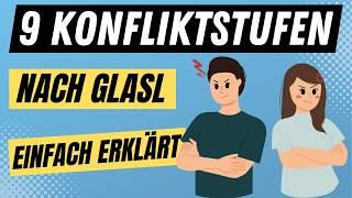 9 STUFEN der KONFLIKTSESKALATION nach GLASL - Konflikte nach Glasl einfach erklärt | ERZIEHERKANAL