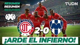 Resumen y goles | Toluca 2 - 0 Monterrey | Liga Mx - CL 2020 - J8 | TUDN