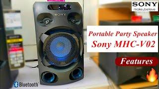 Sony Audio Portable Party Speaker | Jet Bass Booster  | features | play seven