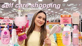 let's go self care shopping for hygiene essentials, skincare, makeup + HUGE HAUL