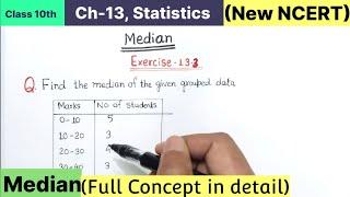 Class 10th Statistics Exercise 13.3 Median Concept |  Example 7 New NCERT Maths CBSE Pattern