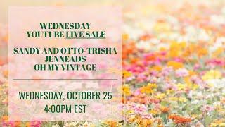 JOINT LIVE SALE w/ Sandy and Otto-Trisha & Jenneads 4PM EST | LIVE VINTAGE SALE | VINTAGE HOME DECOR