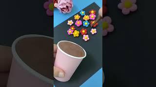 Clay flower vase making idea  | clay art #shots #shotsfeed #shotsvideo #clayart