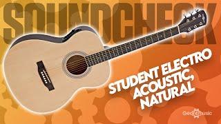 SOUNDCHECK Student Electro Acoustic Guitar by Gear4music, Natural | Gear4music Guitars