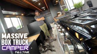 High End Build Out + Rugged LineX Exterior + Biggest Kitchen I've Seen Yet! BOX TRUCK CAMPER