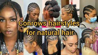 Cornrow hairstyles for black women | Cornrows hairstyles for natural hair | straight back cornrows