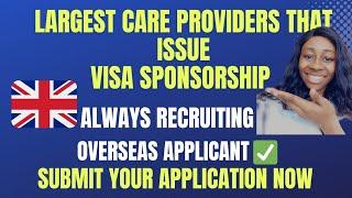 Care homes that are constantly recruiting Care workers with visa sponsorship #sponsorship #visa