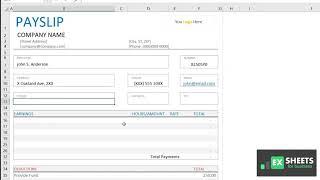 Payslip Template in Excel Download Free