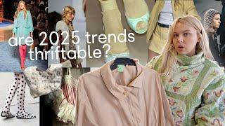 thrift with me for 2025 FASHION TRENDS (try on haul too)