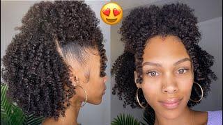 Super Defined Twist Out Style | Half Up Half Down