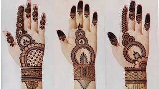 top 3 beautiful stylish front hand mehndi design | easy arabic mehndi design |Mehndi design | Mehndi