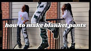 HOW TO MAKE BLANKET PANTS!!! *so unique* | Tapestry pants tutorial | iamEgypt