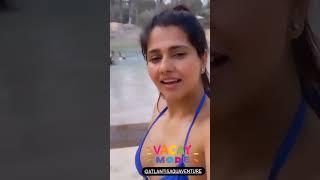 Dalljiet kaur big boss 13 contestants chilling with her son in pool #dalljietkaur #bikini #pool #hot