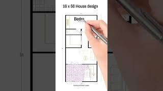 16 X 50 House design | 1BHK Set | Facility Zone |  #shorts #housedesign #houseplan #ytshorts