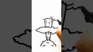 Automatic bomb explode drawing,easy drawing,bomb blast drawing,tiktok,tik tok,cute drawing,art,draw