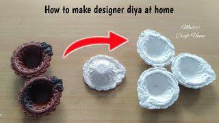 Diya mould making with Wall Putty