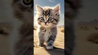  My cute kitty is walking in desert #cat #cute #kitty #viral #shorts